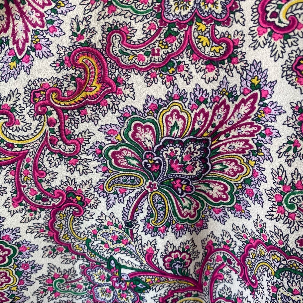 J CREW Paisley Bell Sleeved Blouse - Picture 4 of 8